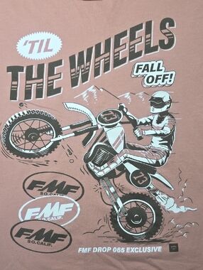 FMF 'Til The Wheels Fall Off' Exclusive Graphic Tee Shirt Sz XXL